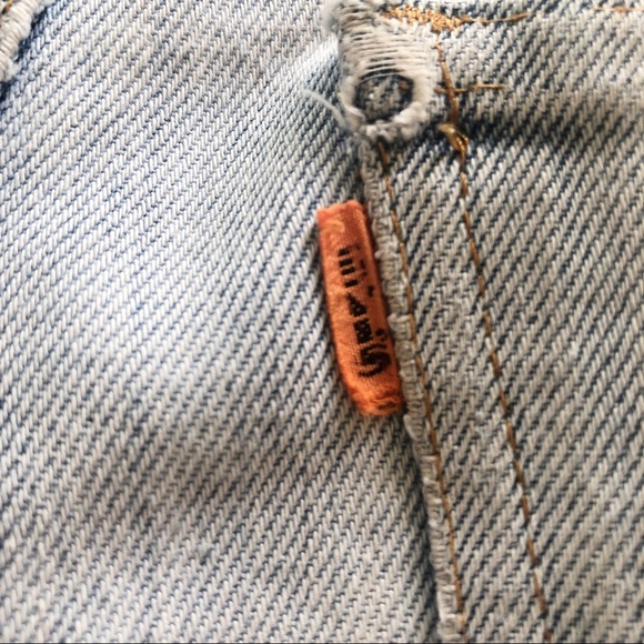 Vintage 1978 LEVI’S Orange Tab Hand Painted Floral High Rise Jean Shorts - Picture 5 of 9